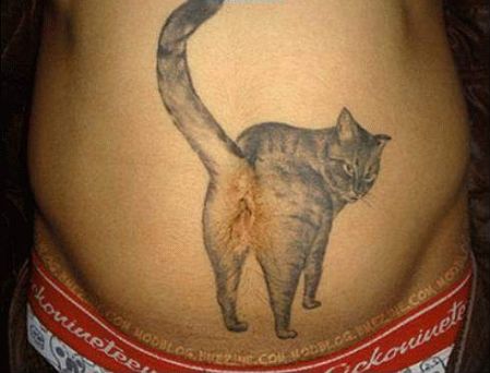A really funny tattoo design