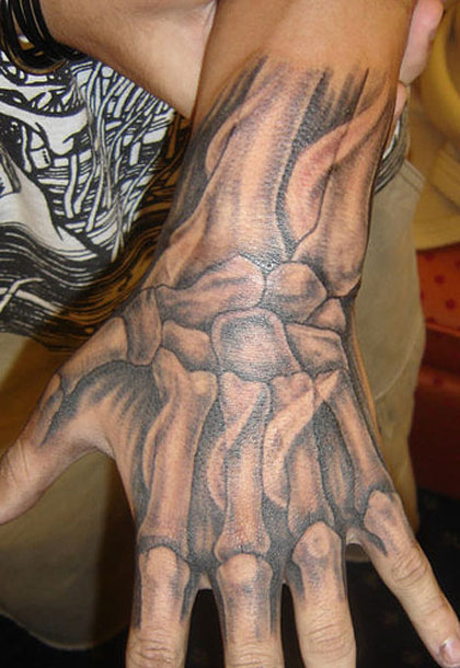 hand 3D tattoo