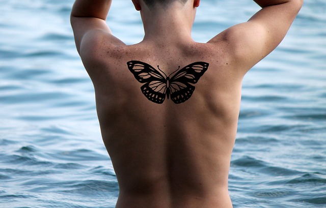 butterfly tattoo back